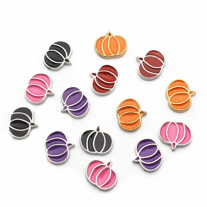 

Mix 10 шт./лот Плавающие Подвески в виде тыквы ювелирные изделия из стекла с памятью