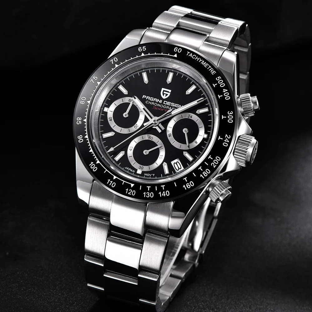 Часы PAGANI мужские из нержавеющей стали кварцевые водонепроницаемые|Кварцевые