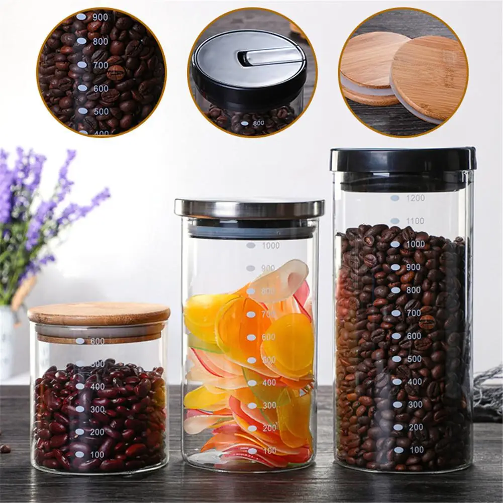 Еда сосуд для хранения с герметичной Стекло банка герметичное уплотнение