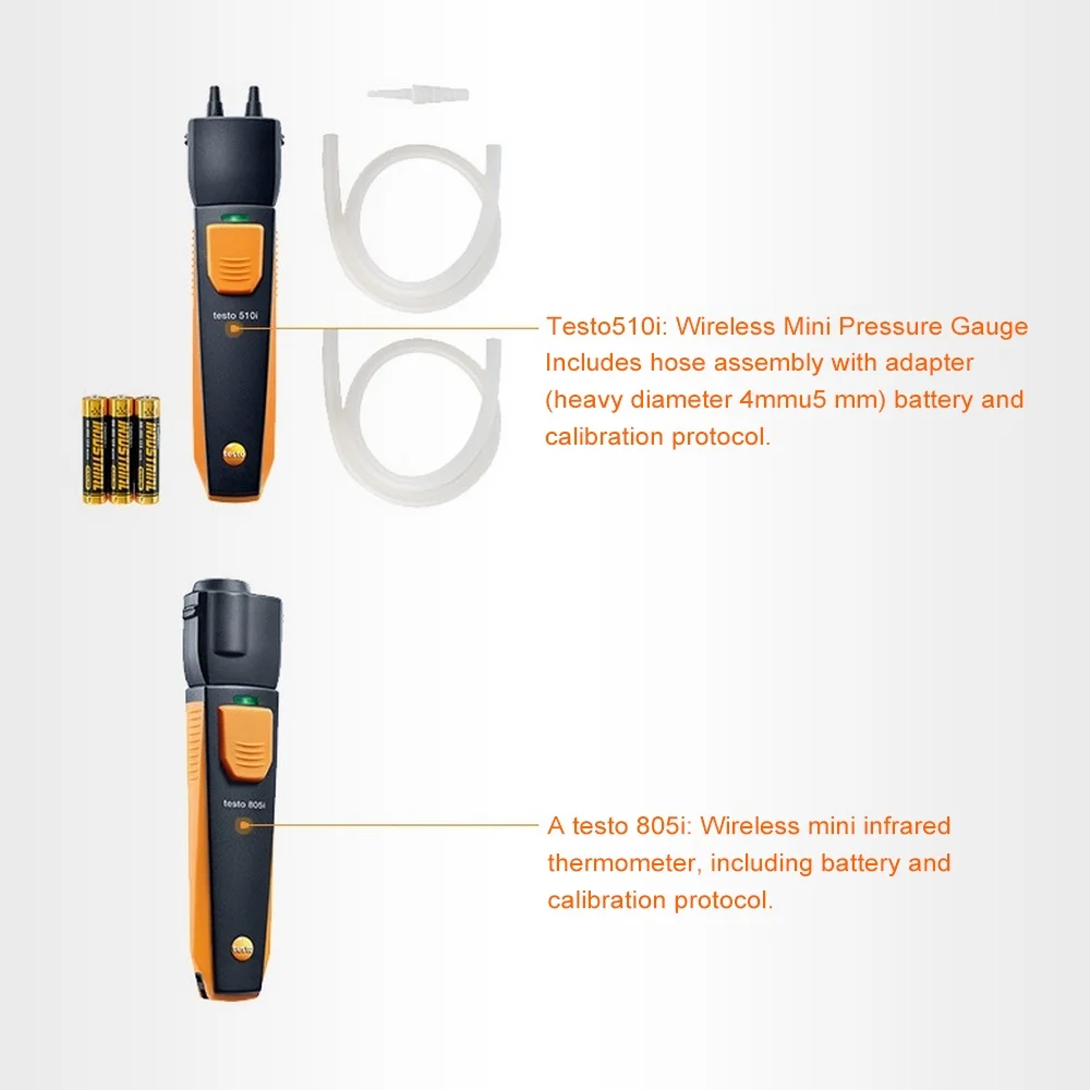 Testo 0563-0002 беспроводной умный диагностический манометр Bluetooth для кондиционера