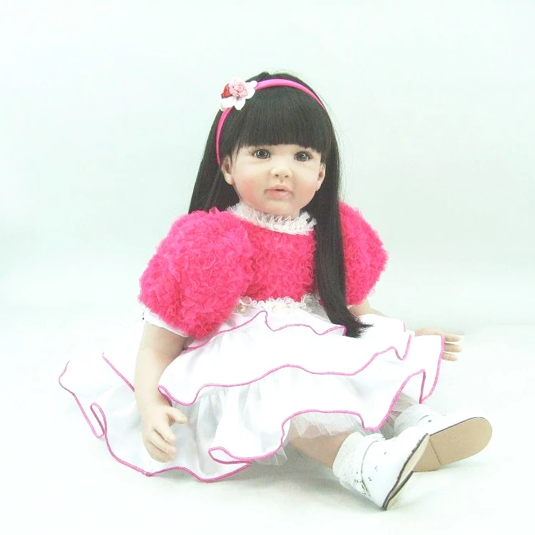 60 см Виниловая силиконовая кукла-Реборн детская игрушка подарок на день рождения