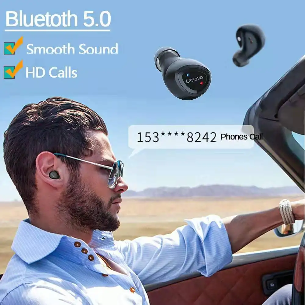 Гарнитура Lenovo настоящие беспроводные наушники R1 Bluetooth 5 0 спортивные HIFI качество