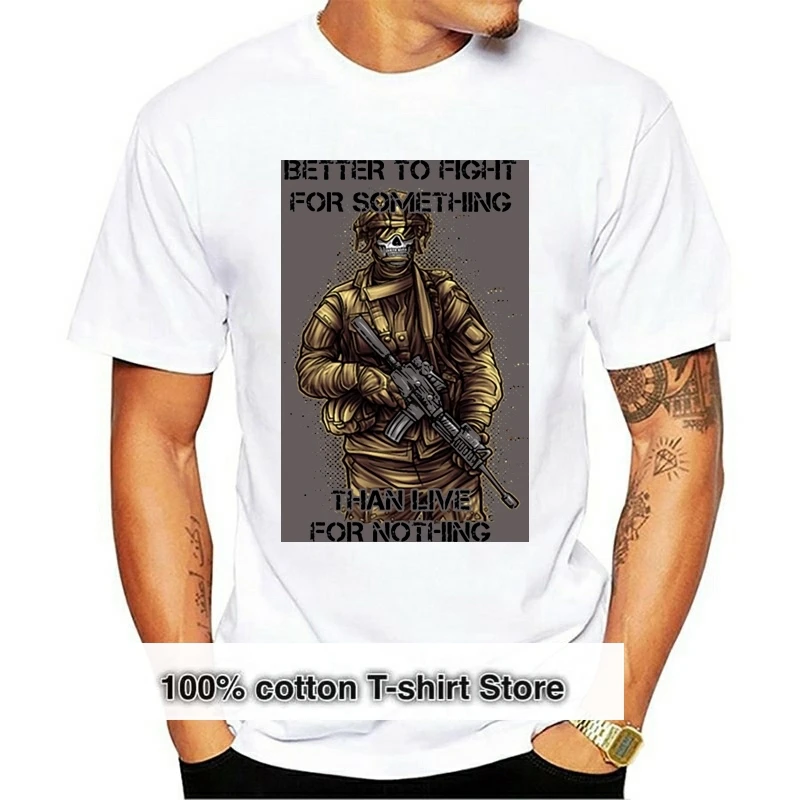 

Design Funny Casual Soldier Quote War Weapon Defense Attack Military tshirt for men Outfit female t-shirts Round Collar Hipster