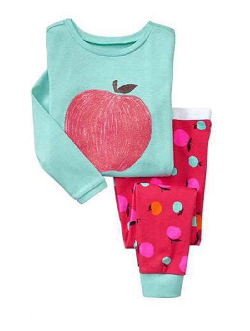 

Fall Winter Boys Animal Design Pyjamas Kids Fruits Pajamas Baby 2Pcs Sleepwear Girls Long Sleeve Sleepwear Children Clothing Set