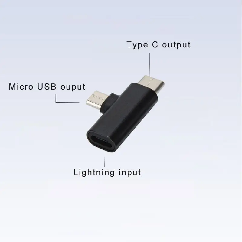 8 контактный разъем Lightning мама Type C + Micro USB папа для зарядки|Переходники и адаптеры|