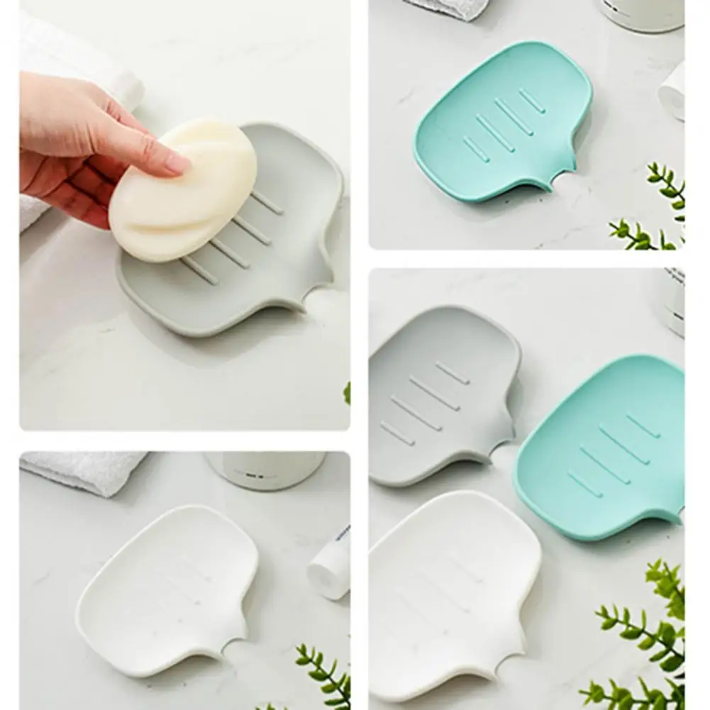 

Multifunctional Non-slip Silicone Drain Soap Box Holder Bathroom Storage Rack