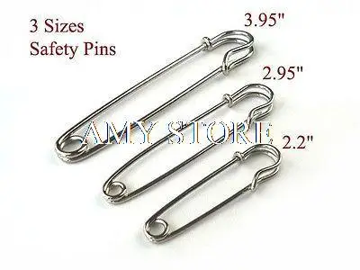 

2 комплекта (6 шт.) большой булавка безопасности, 3 размера килт/юбка булавка, серебряный цвет, 3,95/2,95/2,2 ", держатель стежка