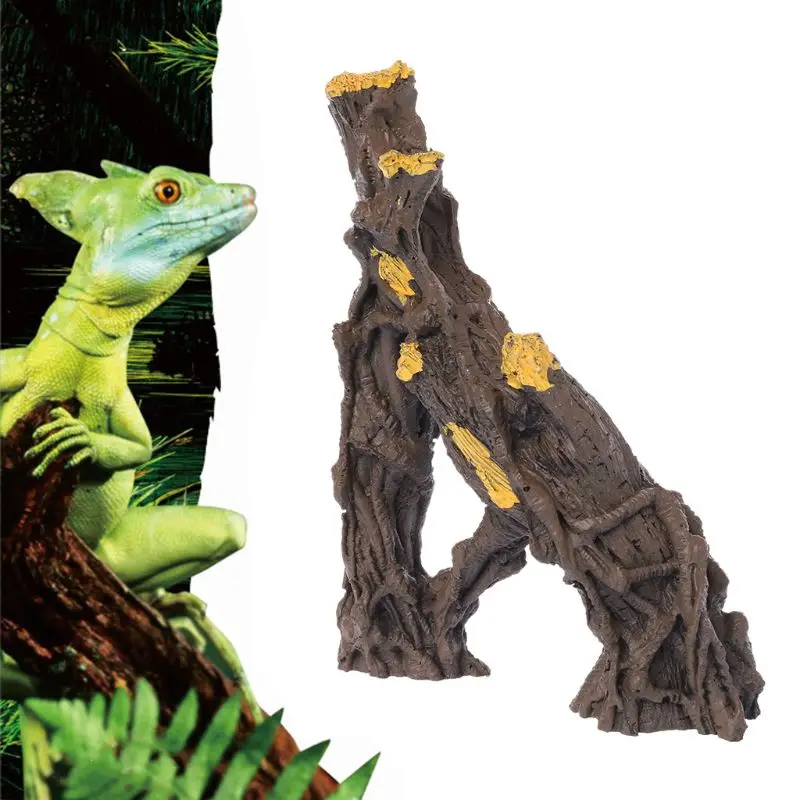 

L9NB A Shape Reptile Branches Resin Aquarium Decoration Natural Driftwood for Climbing