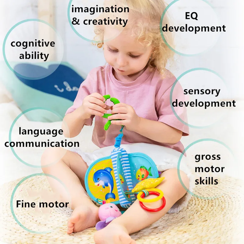 Детская вращающаяся мультяшная игрушка с погремушками ветряная колокольчик