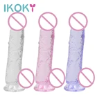 IKOKY мини-дилдо, Реалистичный искусственный пенис, женская мастурбация с сильной присоской, интимные игрушки для женщин, Массаж точки G