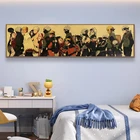 Картина на холсте с изображением Аниме Наруто, классическое японское аниме винтажный плакат на стену, подарок для спальни, гостиной, украшение для дома