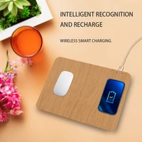 leather 10w qi phone wireless charger wood grain mouse pad rjdhbrb for mousepad gamer mice pads computer peripherals office