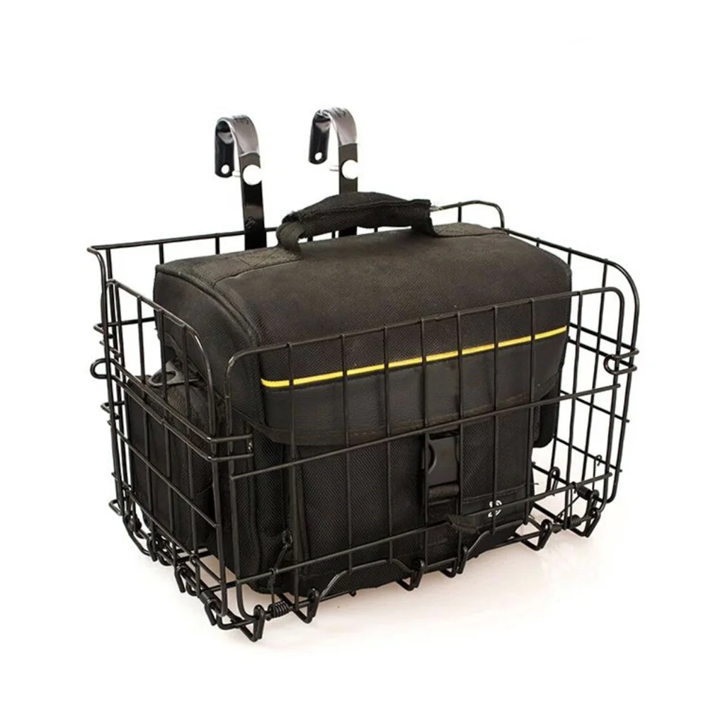 Складная металлическая проволочная корзина Передняя сумка задняя подвеска для