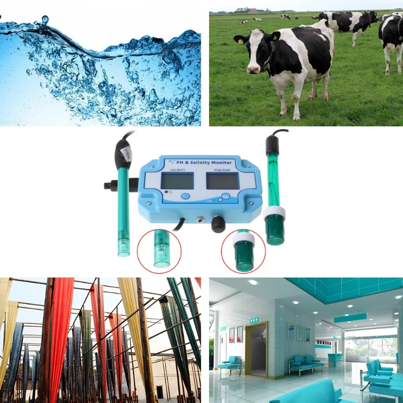 

L9BE Newest PH-2987 3 in 1 Multi-parameter PH/Salinity/Temperature Meter ,Water Quality Tester Analyzer Monitoring Equipment