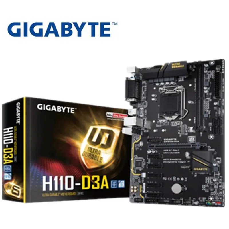 Оригинальная новая настольная материнская плата для Gigabyte GA-H110-D3A H110-D3A H110 LGA 1151