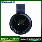 Макрообъектив TOKOHANSUN 4K HD 15X для смартфона с защитой от искажений 0,6x, широкоугольный объектив, оптическое стекло мобильный телефон, набор объективов для камеры