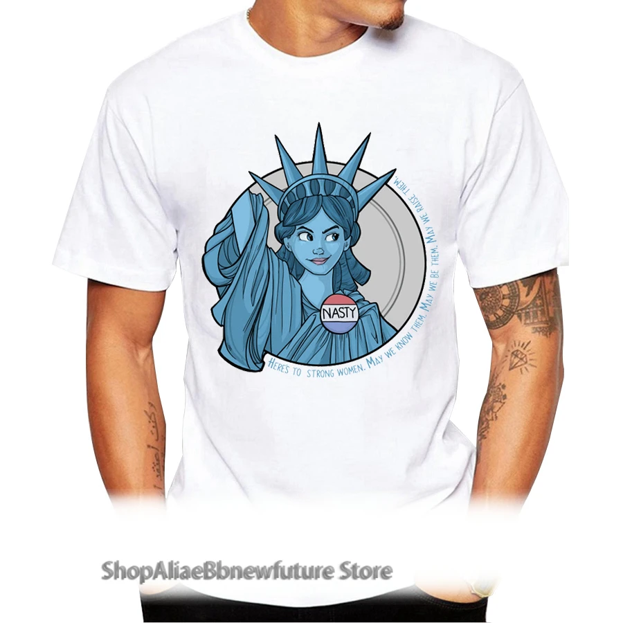 

2021 Newest Men Nasty Lady Liberty T Shirt Short Sleeve Statue of Liberty Printed T-shirt O-Neck Tops Fashion Tee Shirts