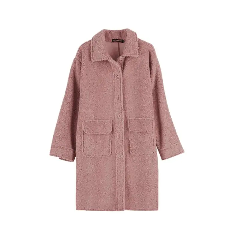

2019 winter women coat big size thick Korean style ladies plus size long coat oversized Fashion Lamb jackets and Coats ladies