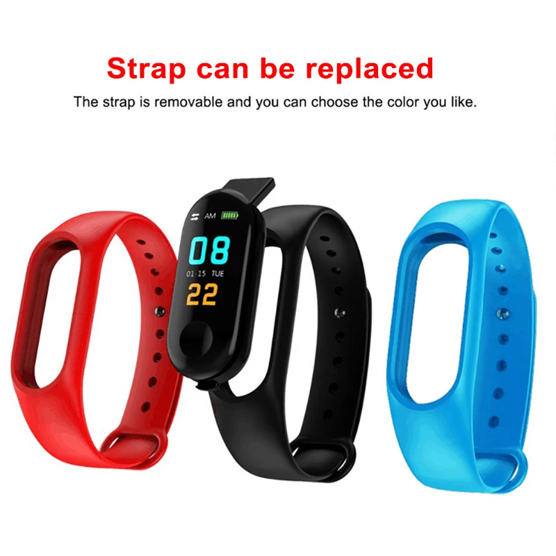 M3 Smart Band Wristband Health Heart rate/Blood/Pressure/Heart Rate Monitor/Pedometer Sports Bracelet for Men Women | Электроника