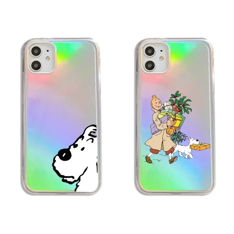 

The Adventures of Tintin cartoon Phone Case Transparent for iPhone 7 8 11 12 se 2020 mini pro X XS XR MAX Plus