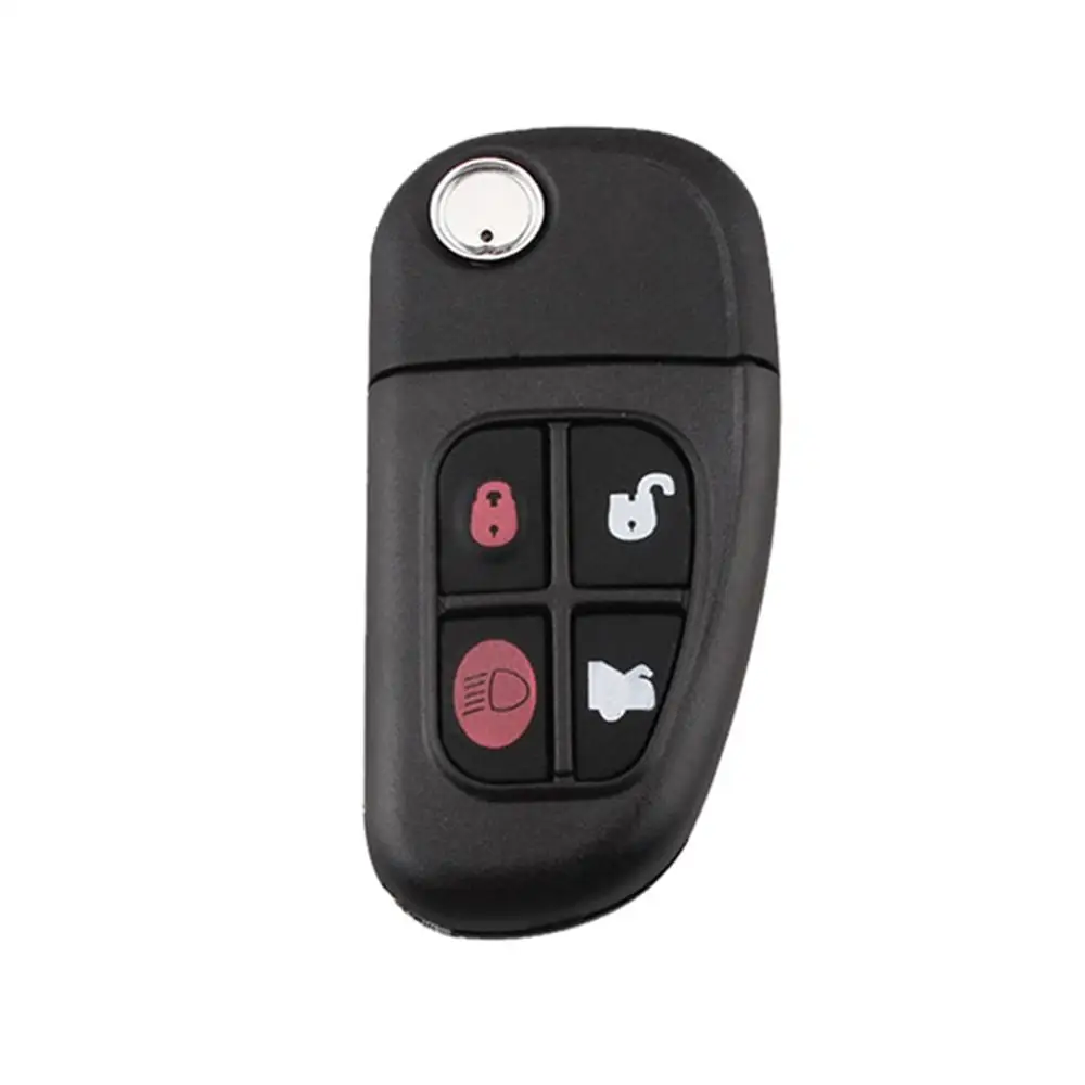 

Black Keyless Entry Remote Car Key Fob for Jaguar S X XK8 XJR XJ8 XJ6 Replacement 4 Buttons ABS Metal Car Key Shell Case