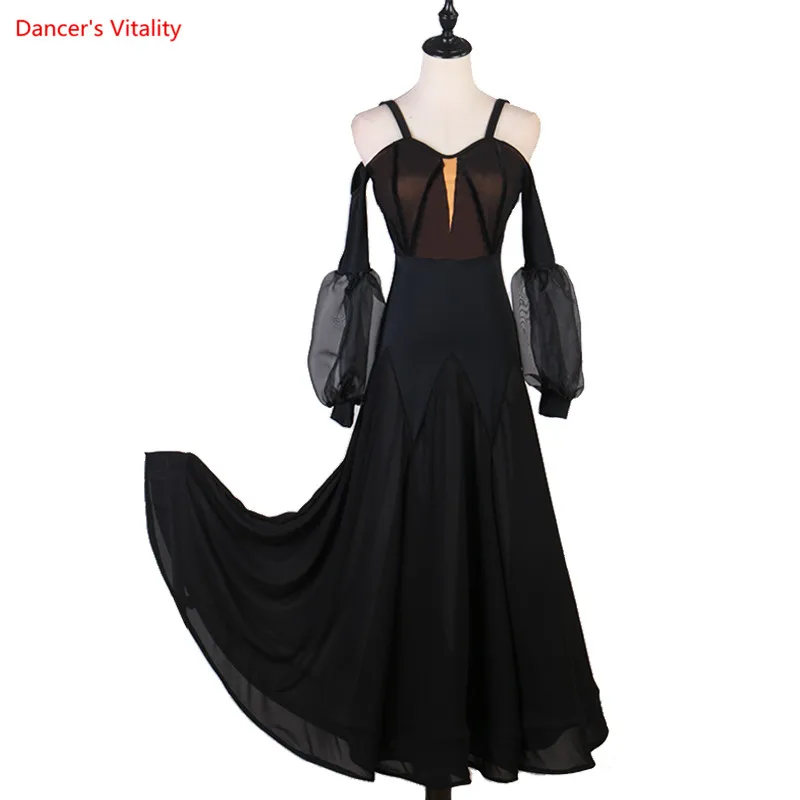 Новое Женское Платье для соревнований Бальное стандартное платье танцев