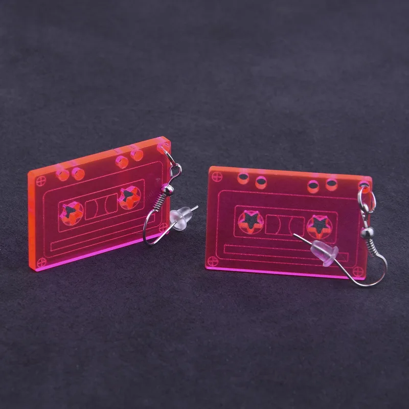 Женские акриловые серьги подвески Длинные висюльки вечерние в стиле хип хоп с