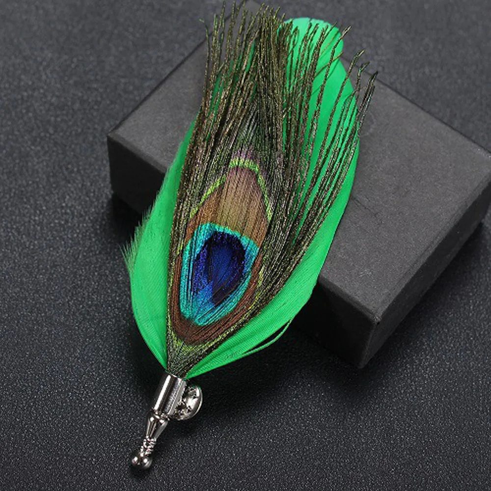 1 шт. необычное модное дизайнерское Искусственное перо ручной работы для мужчин и
