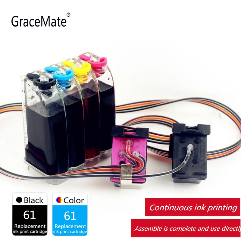 Принтер непрерывной подачи чернил печатная 61 CISS совместим с для HP чернилами Deskjet