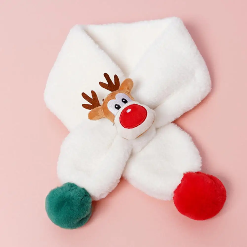 

Детский шарф, привлекательный дизайн Креста, легко носить, шарф для мальчиков и девочек с изображением лося из мультфильма, теплый шарф для ...