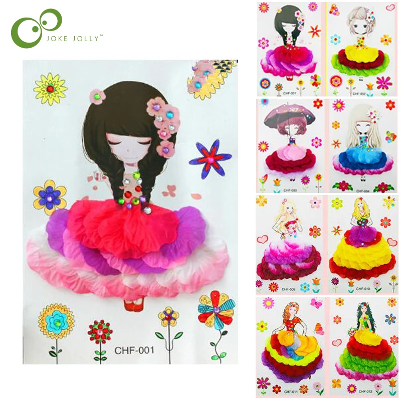 4 шт. детские наклейки с цветами для рисования | Игрушки и хобби