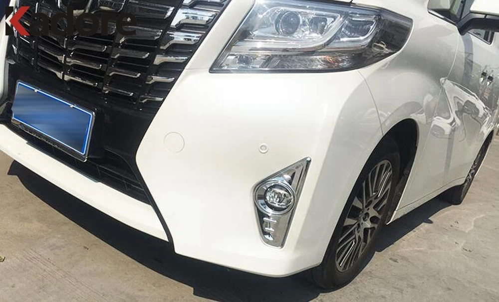 Для Toyota Alphard Vellfire 2016 2017 2018 Хромированная передняя противотуманная фара отделка