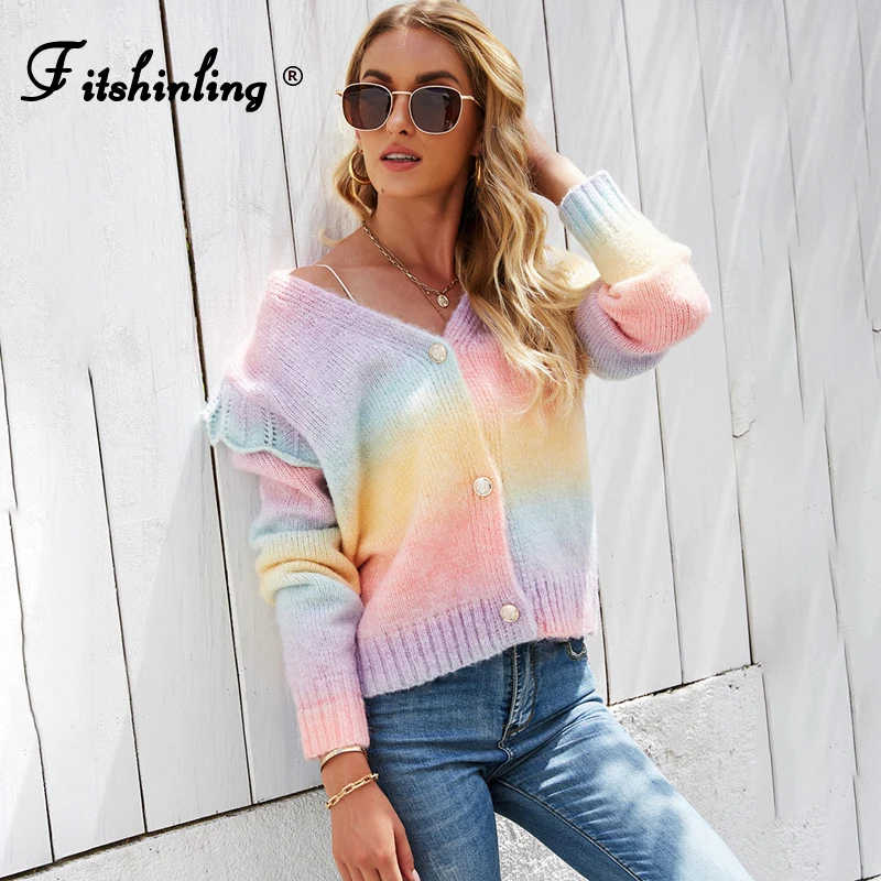 

Женский трикотажный кардиган в стиле бохо, с оборками