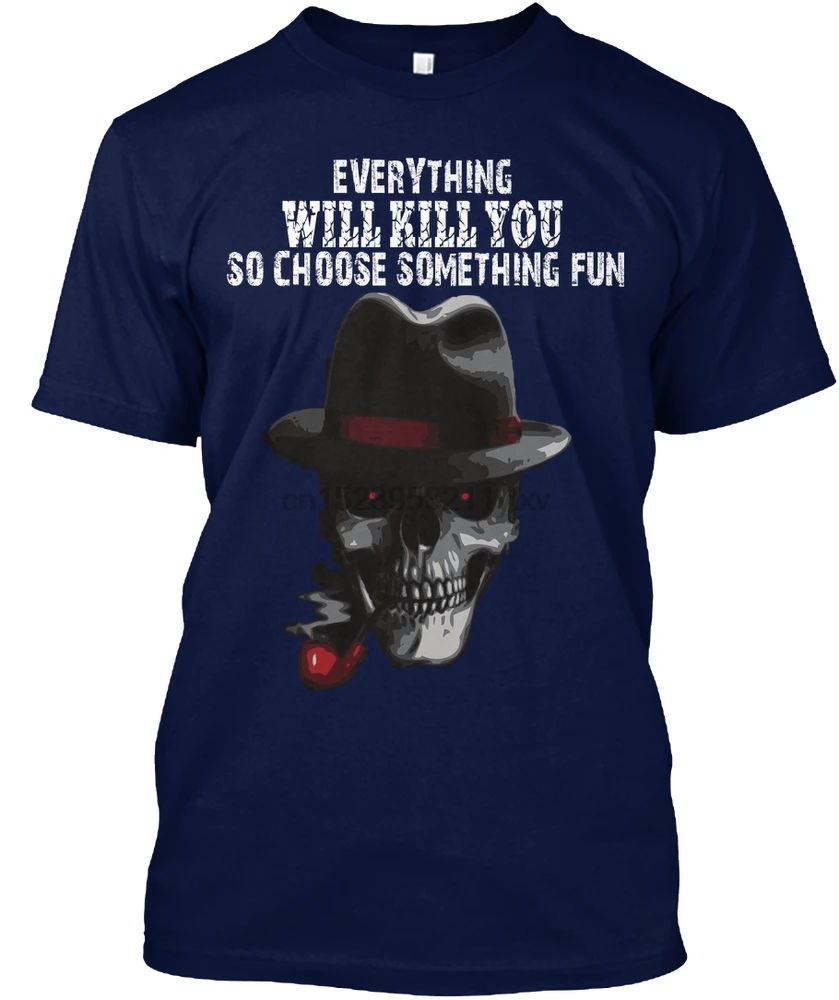 Мужская футболка Kill You Scary Skull Smoking shirt tshirts женская и футболка|Мужские футболки| |