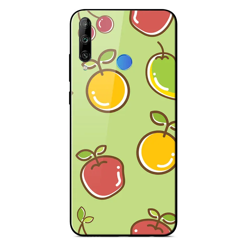 

Tempered Glass Case For Huawei P40 Lite E Fashion Painted Silicone Frame Shockproof Back Cover For Huawei P40 Lite E Phone Cases