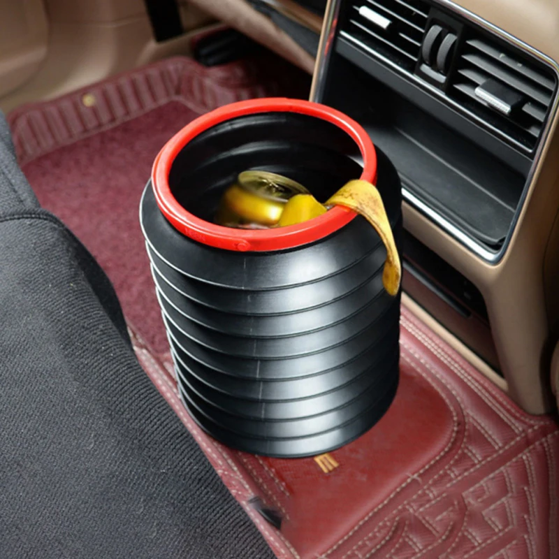 

Car Trash Can Multifunctional Telescopic Fishing Bucket With Lid Folding Storage And Portable Tools