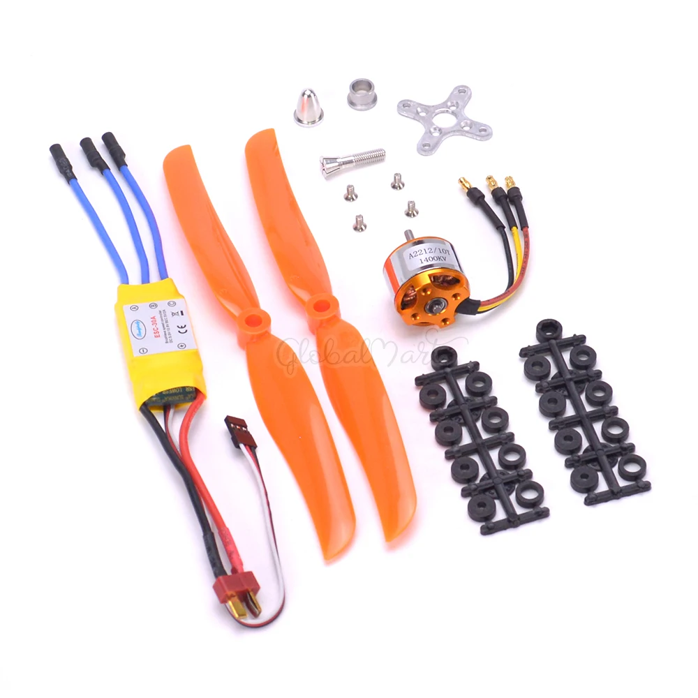 A2212 2212 1400KV бесщеточный двигатель 30A ESC моторное крепление 8060 пропеллер SG90 9G микро