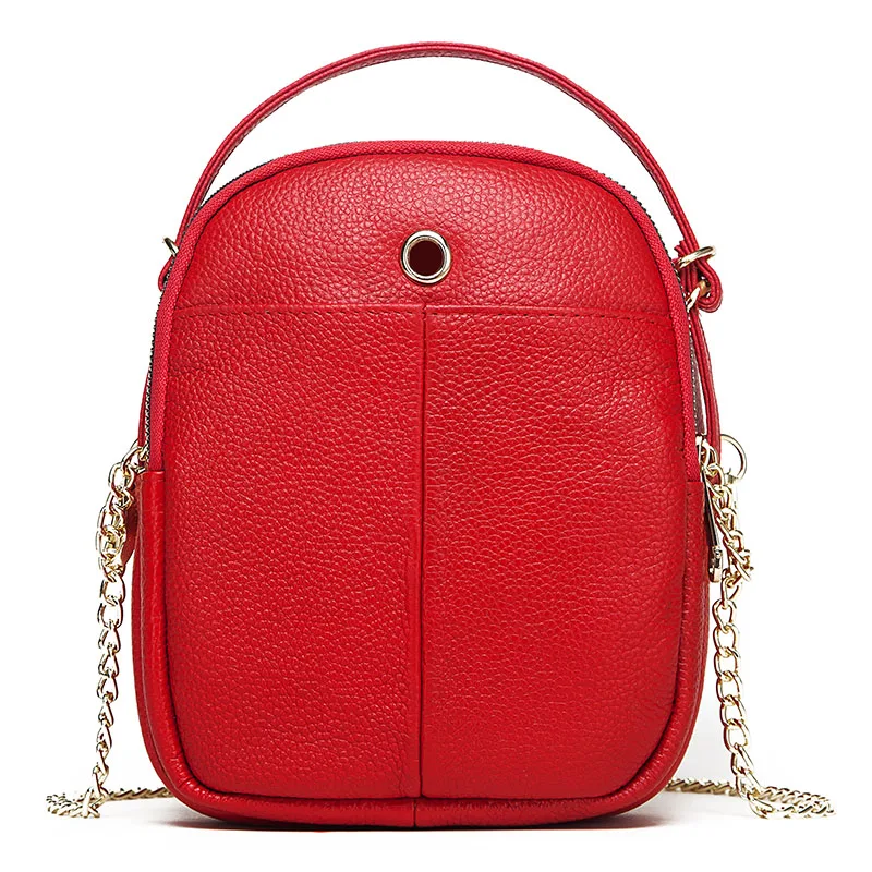 GZCZ натуральная коровья кожа красная сумка-мессенджер женская сумка через плечо
