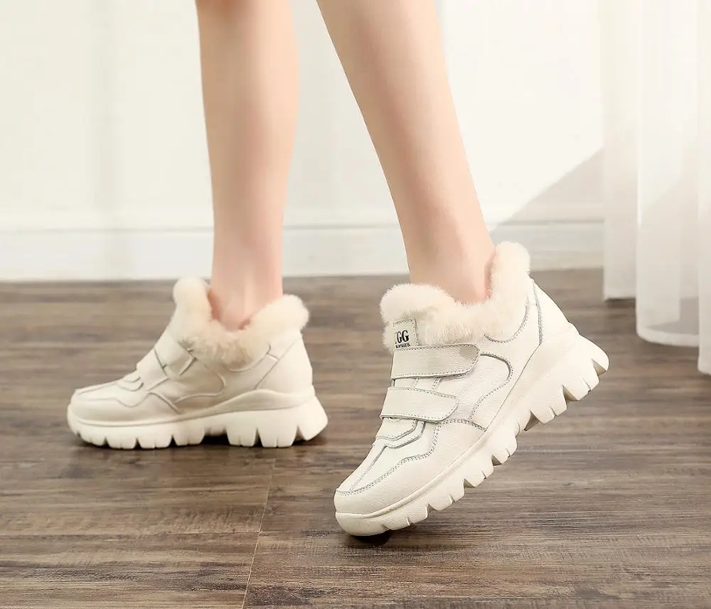 Женские зимние ботинки из кожи и натуральной шерсти модель 1978us au9077| |