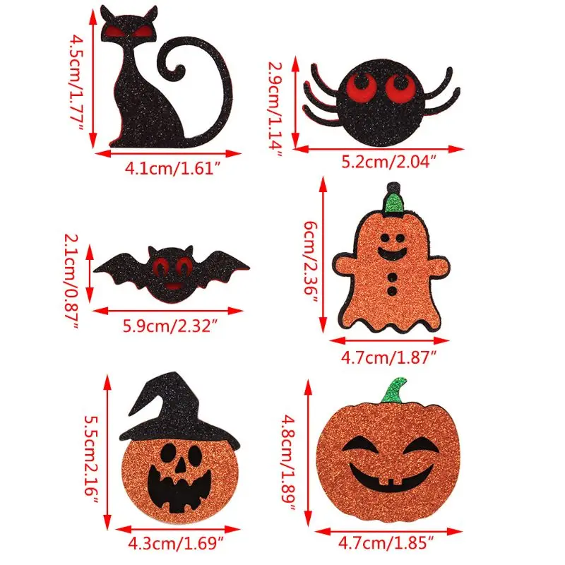 

100Pcs Halloween Party Hair Clip Pumpkin Spider Bat Hairpin Women Girls Headwear Accessory