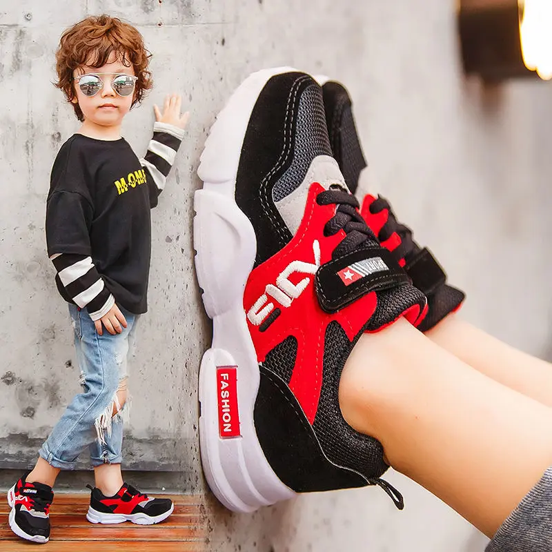 Children Shoes Boys and Girls Sports Fashion Brand Casual Kids Sneaker Outdoor Training Breathable Boy 4-16Years | Детская одежда и