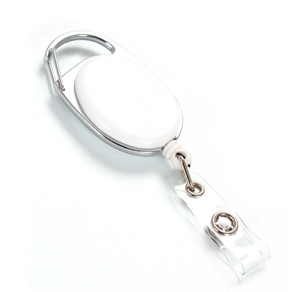 Овальный значок держатель для катушки пряжка задней крышки выдвижной брелок Id