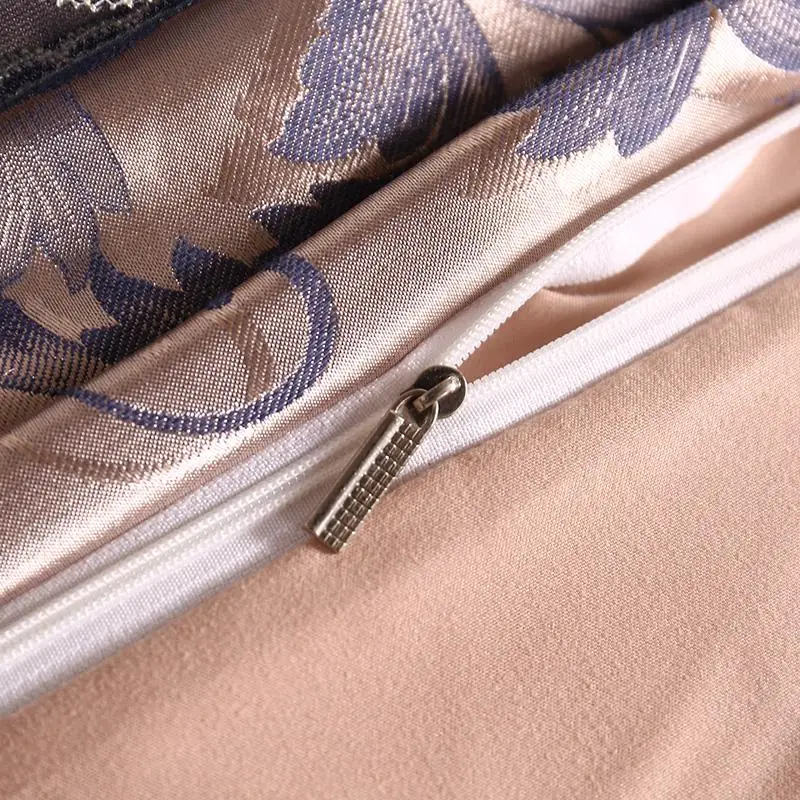 43 4 шт. серебро коричневый Роскошные атласные хлопок кружево Постельные