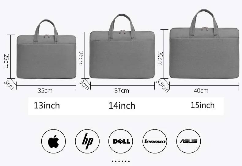 Pro13/14/15 Laptop Bag Sleeve Case Protective Shoulder Bag HP Carrying Case for Inch Macbook Air ASUS Acer Lenovo Dell Handbag