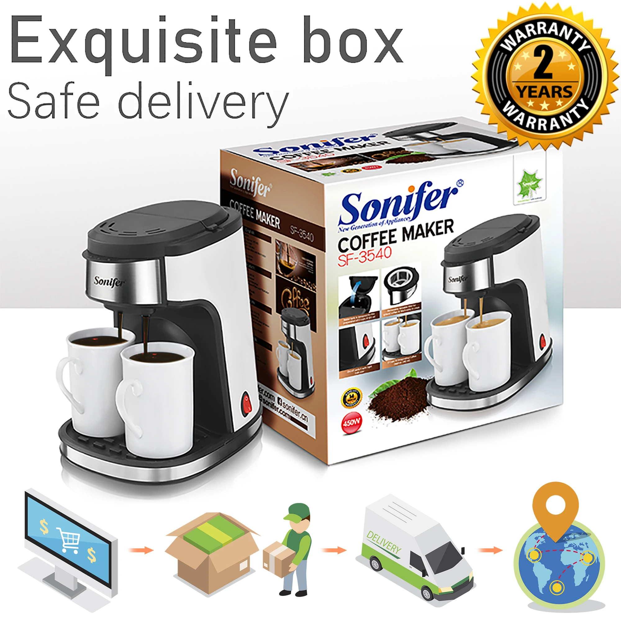 

2021 new home office dedicated automatic coffee machine high quality electric grinder mini portable 2 in 1 coffee machine