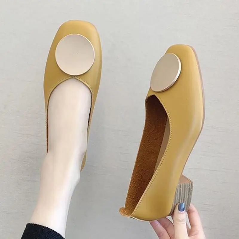 Модные женские туфли на высоком каблуке женская обувь с квадратным носком