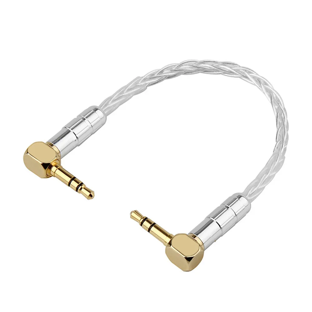 Аудиокабель с разъемом для наушников 3 5 мм угол 90 градусов штекер золотым