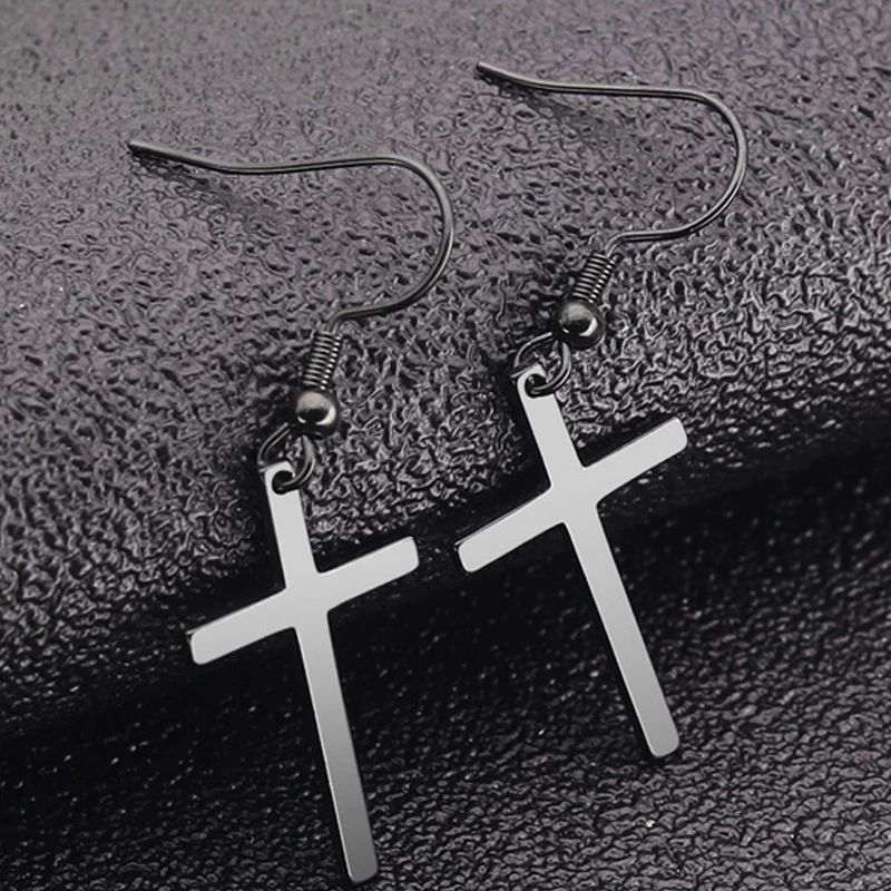 Этнические длинные серьги с большим крестом для женщин 3 цвета серьги-капли из