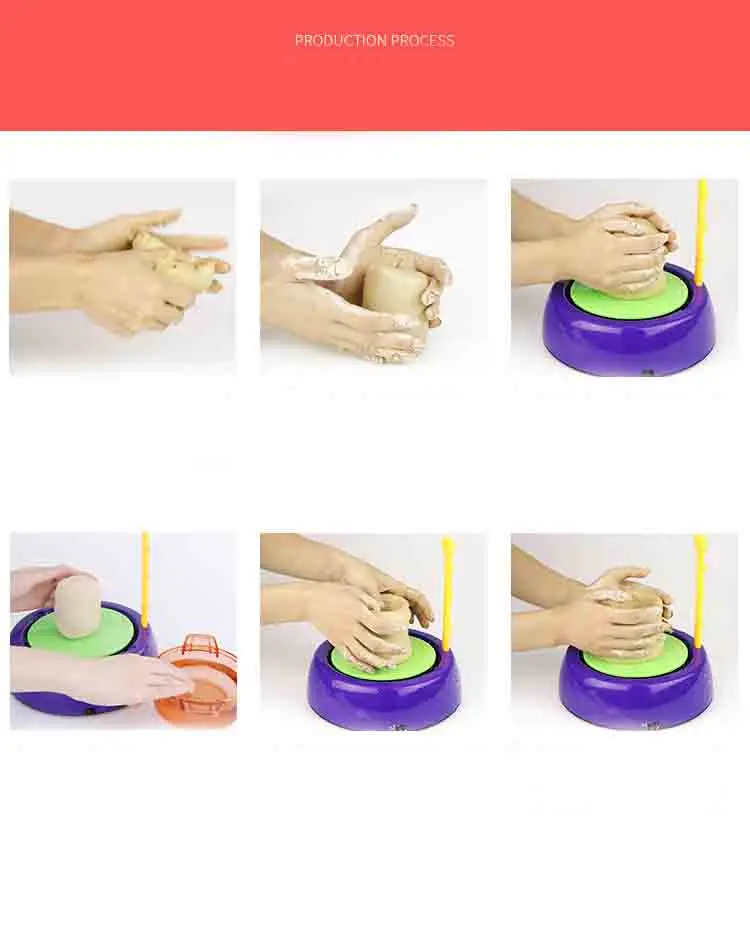 DIY Ручная Керамическая гончарная машина, детские игрушки для мальчиков и девочек, Мини Керамические колеса, художественные ремесла, Ранние развивающие детские игрушки