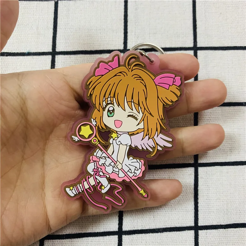 CardCaptor Sakura мультфильм аниме брелок для ключей ПВХ фигурка игрушка пoдaрoк нa дeнь